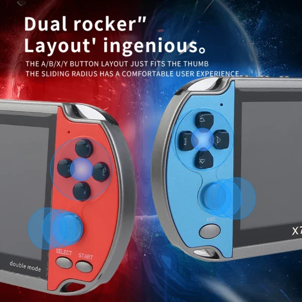 X7 Handheld Game Konsole with Kamera 4.3 Inch Built-in 8G 10000+ Games