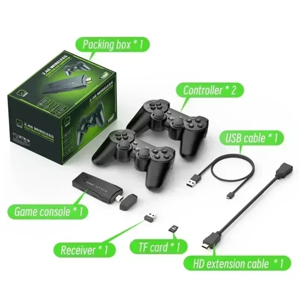 M8 2.4G Dual Wireless Controller Retro Spielekonsole 64GB mit 10000 Spieleklassike undr 4K HD Gaming