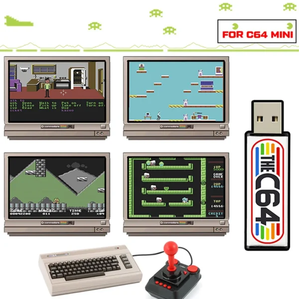 Videospielkonsole Plug & Play c64 mini USB Dongle mit 5370 Spielen