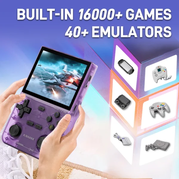 KINHANK Open Source K36 Retro Handheld-Videospielkonsole 16000 Spiele Emulator für PS1/PSP/DC/N64/SS