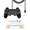 USB Wired PC Game Controller Gamepad For WinXP/Win7/Win8/Win10 Joypad For PC Windows Computer Laptop Black Game Joystick