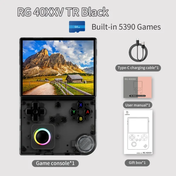 Anbernic RG40XXV Retro Handheld Games Console: 4" IPS display, RGB joystick, Wi-Fi, HDMI, e-book reader