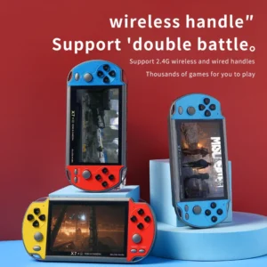 X7 Handheld Game Konsole with Kamera 4.3 Inch Built-in 8G 10000+ Games