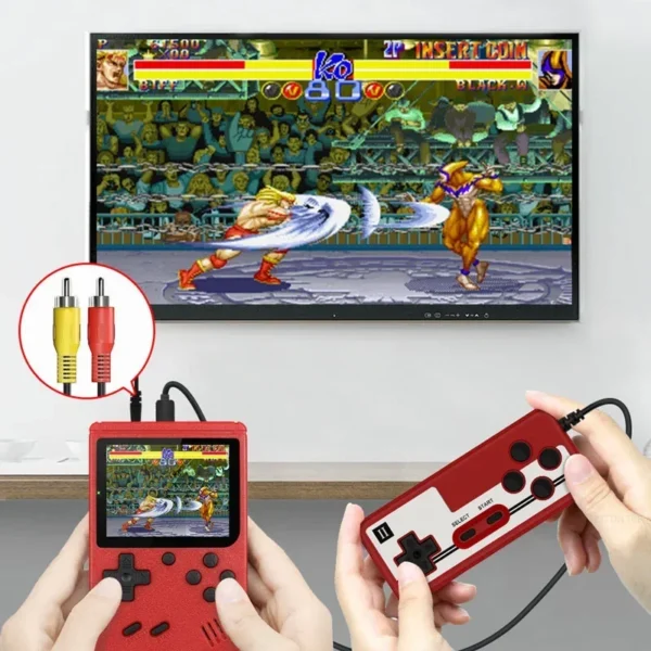 Mini Retro Handheld Spielkonsole mit 400 FC Spielen
