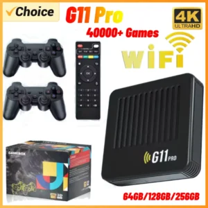 G11 Pro 4K HD Game Box - 128GB Retro Spiele Stick mit 40.000 Games & Wireless Controller