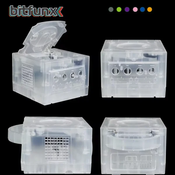 Bitfunx Gamecube Gehäuse NGC Ersatzschale Transparente Hülle für Gamecube NGC GC Spielekonsole