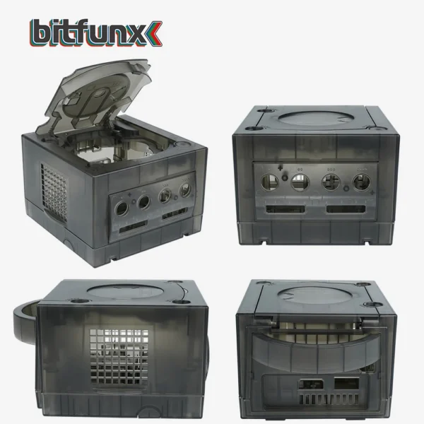 Bitfunx Gamecube Gehäuse NGC Ersatzschale Transparente Hülle für Gamecube NGC GC Spielekonsole
