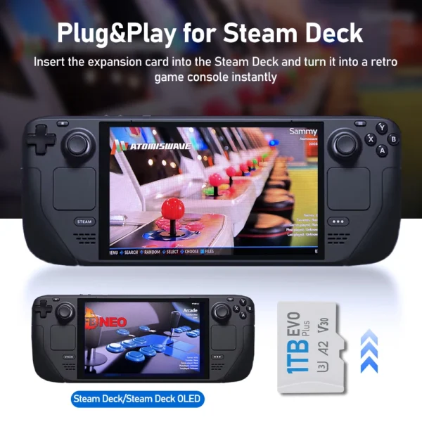 Spielkarte für Steamdeck mit Batocera 40 Plug & Play bis zu 40000 Retro-Spiele