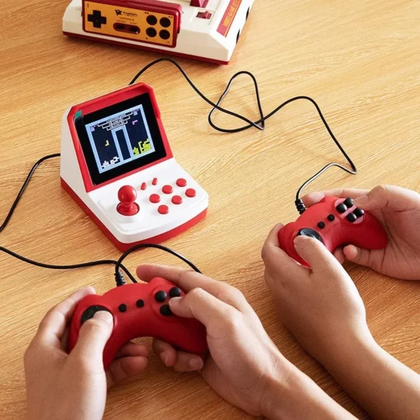 New Powkiddy A6plus 3.5-Inch Tft Screen Mini Rocker Arcade Home Nostalgic Fc Red And White Support Two People Game Machine Gift