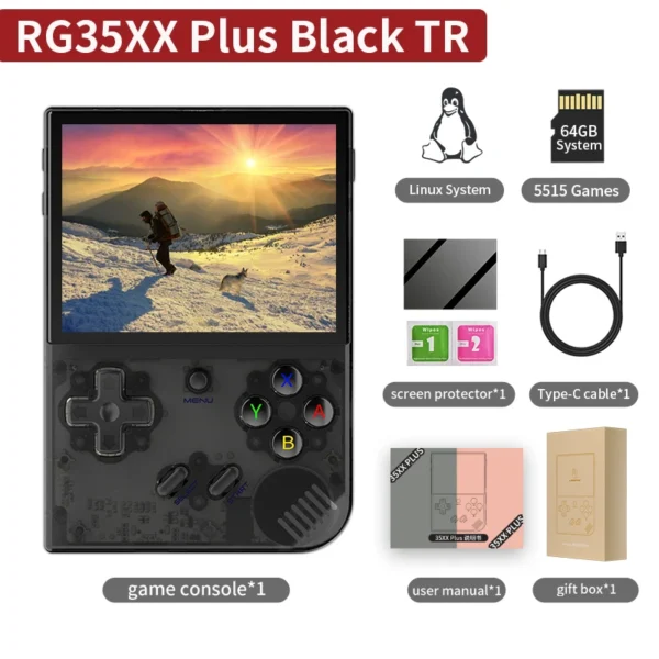 anbernic rg35xx plus retro handheld konsole 3,5" ips linux tv-ausgang gamer