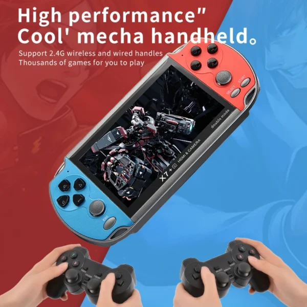 X7 Handheld Game Konsole with Kamera 4.3 Inch Built-in 8G 10000+ Games