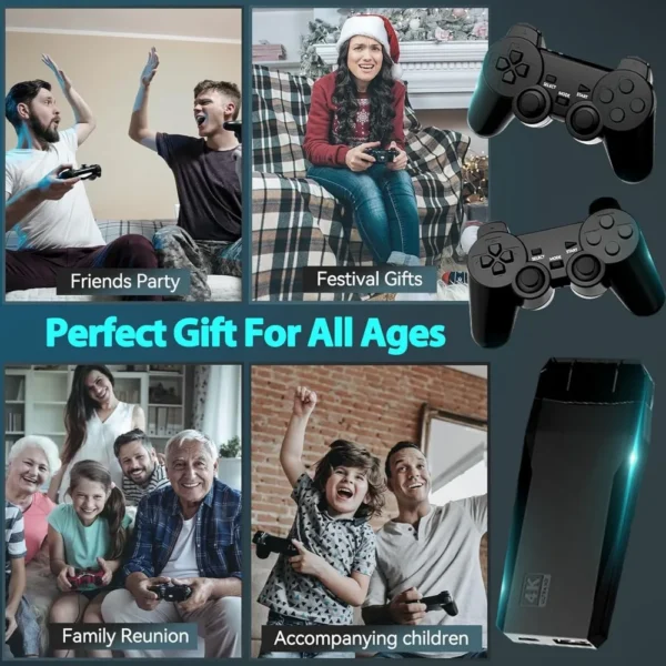 Kabellose Retro Spielkonsole Stick - 20.000+ Klassiker, 4K HDMI, 18 Emulatoren, Plug & Play