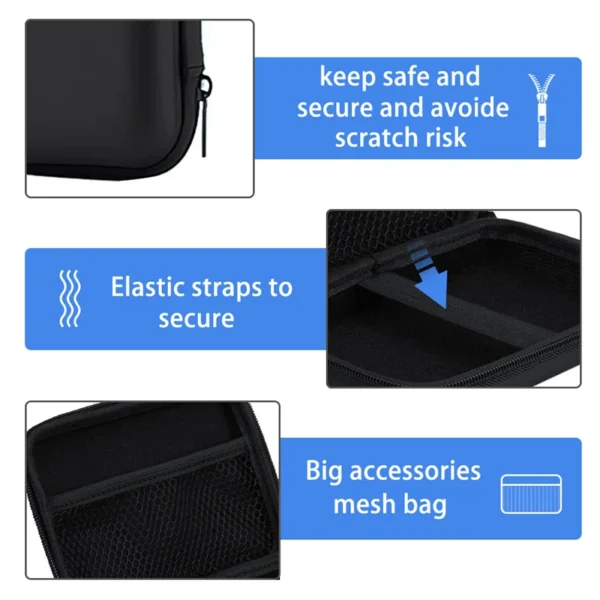 For R36S/GB300/FC/RG35XX Handheld Game Console Carrying Case Storage Bag Travel Retro Mini Game Player Portable Protective Box