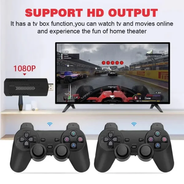 X2 Plus 4K Retro Spielkonsole 128GB - 40.000+ Spiele, 50 Emulatoren, Wireless Controller für PS1/N64/DC, HD TV Stick
