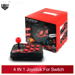4-in-1 Retro Arcade Joystick Controller USB - Fighting Stick für PS3, Switch, PC & Android
