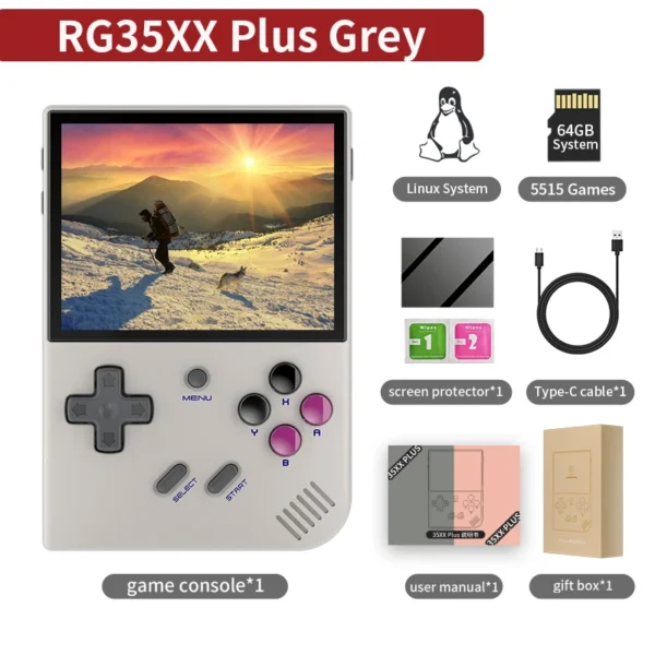 anbernic rg35xx plus retro handheld konsole 3,5" ips linux tv-ausgang gamer
