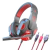 professional wired gaming headphones with microphone led light for computer ps4 ps5 xbox bass stereo pc gaming headset gifts