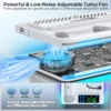 for PS5/PS5 Slim/PS5 Pro Stand with Headphone Hook Cooling Stand & Controller Charging Station for PS5 With 3 Levels Cooling Fan