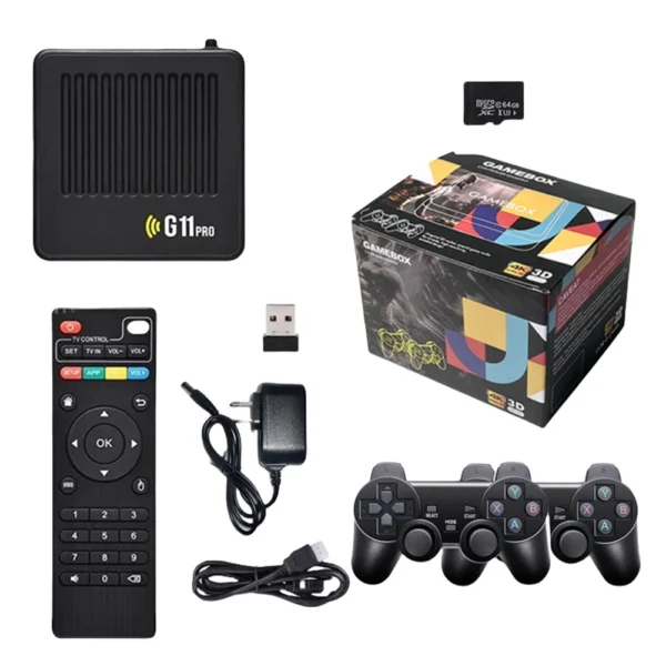 G11 Pro 4K HD Game Box - 128GB Retro Spiele Stick mit 40.000 Games & Wireless Controller