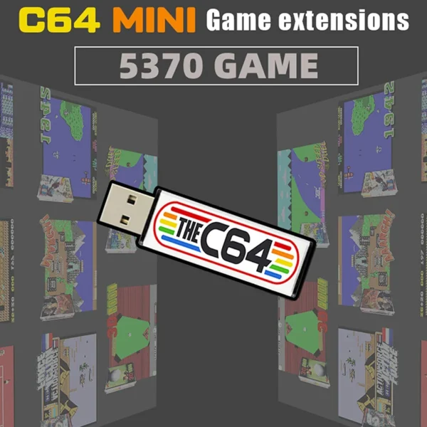 Videospielkonsole Plug & Play c64 mini USB Dongle mit 5370 Spielen