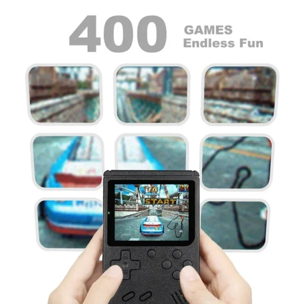 Mini Retro Handheld Spielkonsole mit 400 FC Spielen
