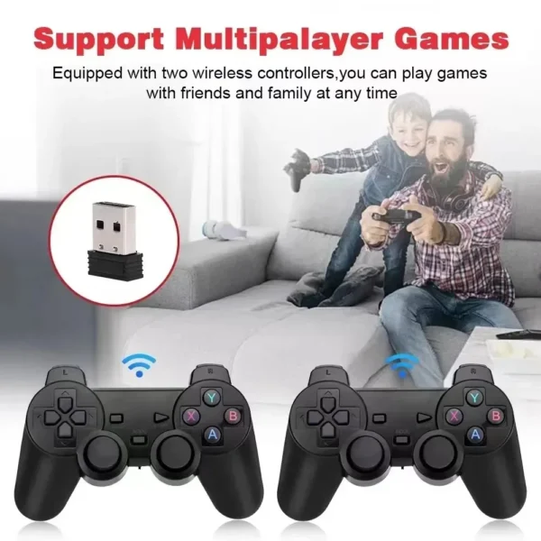X2 Plus 4K Retro Spielkonsole 128GB - 40.000+ Spiele, 50 Emulatoren, Wireless Controller für PS1/N64/DC, HD TV Stick