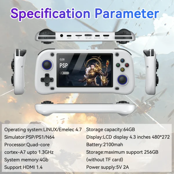 G28 handheld game konsole retro nostalgic open source handheld PSP