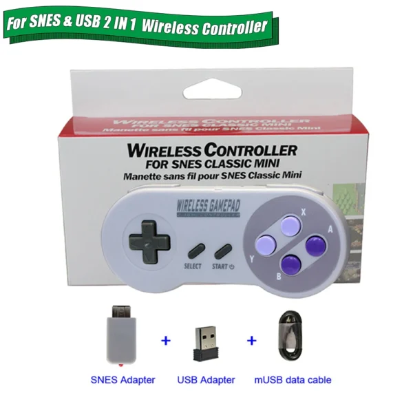 Super Nintendo NES & SNES Classic Mini Wireless Konsole Controller Joystick Gamepad