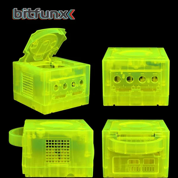 Bitfunx Gamecube Gehäuse NGC Ersatzschale Transparente Hülle für Gamecube NGC GC Spielekonsole
