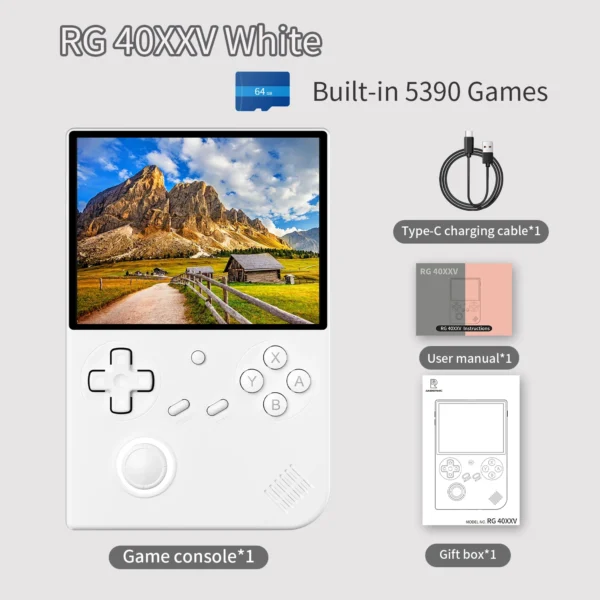 Anbernic RG40XXV Retro Handheld Games Console: 4" IPS display, RGB joystick, Wi-Fi, HDMI, e-book reader