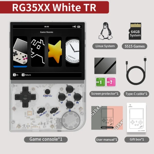 anbernic rg35xx plus retro handheld konsole 3,5" ips linux tv-ausgang gamer