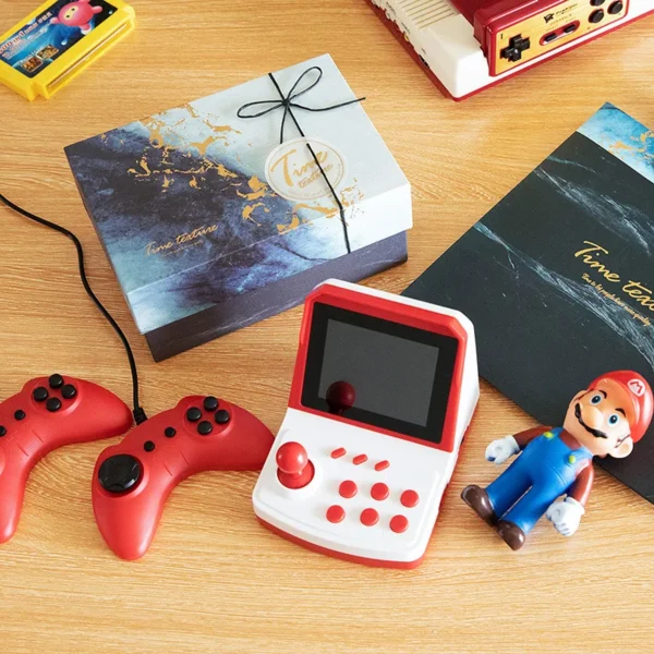 New Powkiddy A6plus 3.5-Inch Tft Screen Mini Rocker Arcade Home Nostalgic Fc Red And White Support Two People Game Machine Gift