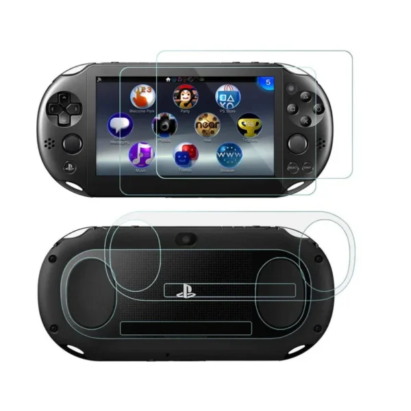 Kf-H69759A37B27044538Ac7A81E9D04D1E9E klare displayschutzfolie aus gehärtetem glas vorne + hinten, schutzfolie für sony playstation psvita ps vita psv 2000 slim