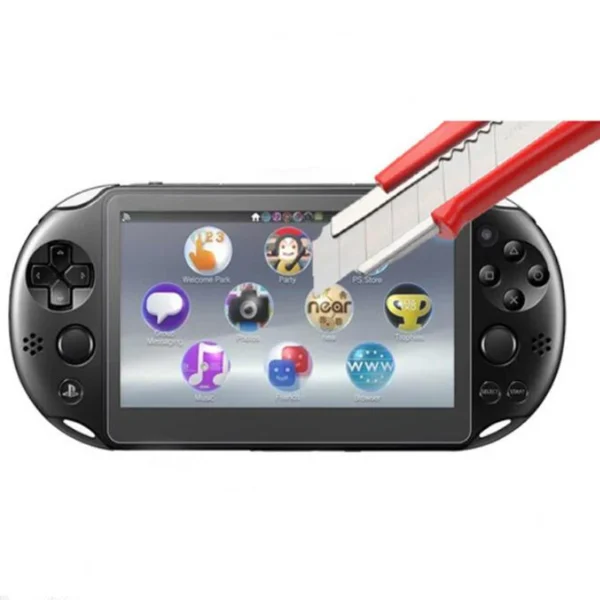 Klare Displayschutzfolie aus gehärtetem Glas vorne + hinten, Schutzfolie für Sony PlayStation Psvita PS Vita PSV 2000 Slim