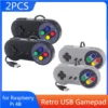 2PCs USB Gamepad Retro Gaming Joystick Wired Controller für PC NESPi RetroPie Game Control für Raspberry Pi 4 B