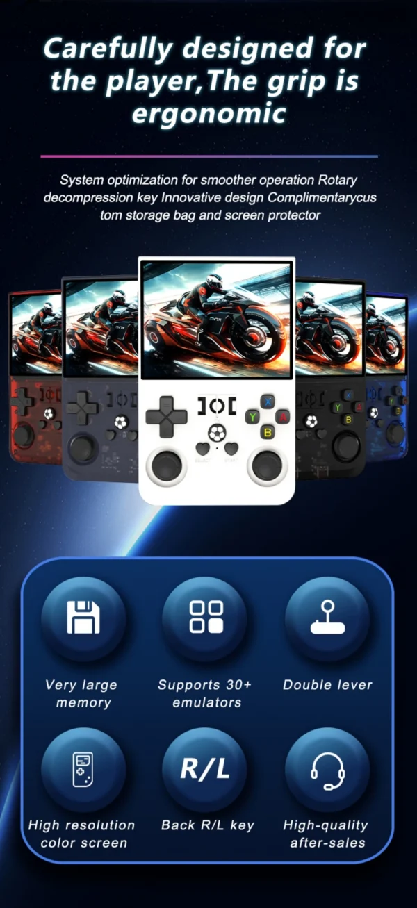 Retro Open Source R36 PRO Handheld-Videospielkonsole Linux-System 3,5-Zoll-IPS-Bildschirm Tragbarer Taschenvideoplayer 128 GB Spiele