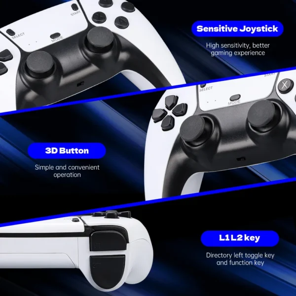 M15 4K Game Stick Mini-Videospielkonsolen Retro Station mit 20000 Spielen HD Stick mit 2,4 G Doppelte drahtlose Steuerung