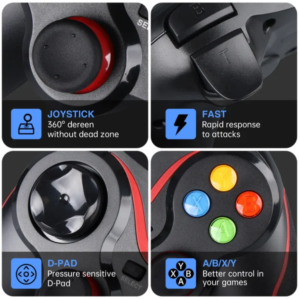 2,4g Wireless Controller für ps3 und ps4 Gamepad mit 4,0 BT-Funktion für Switch-PC-iOS