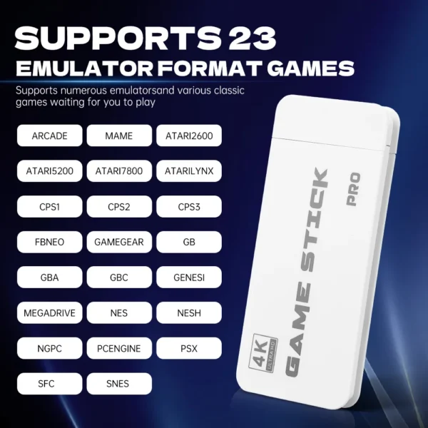 M15 4K Game Stick Mini-Videospielkonsolen Retro Station mit 20000 Spielen HD Stick mit 2,4 G Doppelte drahtlose Steuerung