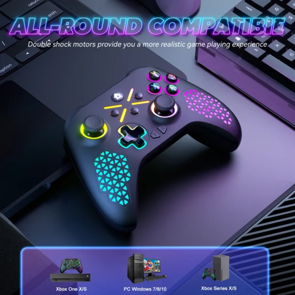 Drahtloses Gamepad für Xbox One, Xbox Series S, Xbox Series X-Konsole Win 7 8 10 Dual-Vibra mit sechs Achsen-Gyroskop-Game-Controller