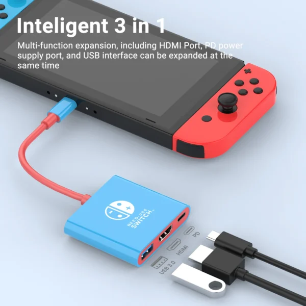 Tragbare nintendo tch docking station TYPE-C hub mit hdmi und usb 3,0 perfekt für reisen und gaming