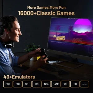 Kinhank Super Console X5 PRO Retro-Videospielkonsole RK3588 8GDDR4 mit 4Tb HDD 16000+ Spiele Plug and Play für PS2/PS1/SS/DC/N64
