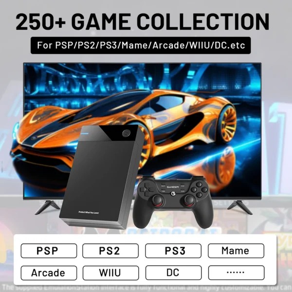 12TB Gaming-Festplatte mit Hyperspin Launchbox Retrobat Playnite mit 86000+ Retro-Videospiele Superkonsole für PS3/PS2/PS/WII/WIIU