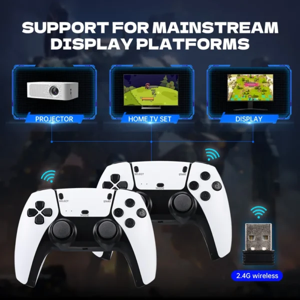 M15 4K Game Stick Mini-Videospielkonsolen Retro Station mit 20000 Spielen HD Stick mit 2,4 G Doppelte drahtlose Steuerung