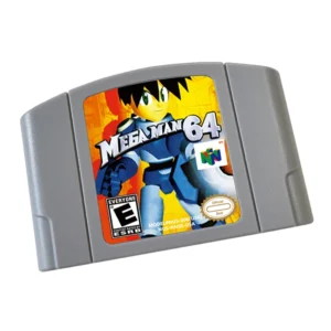 Megaman 64-Bit-Videospielkassette für die  Nintendo 64 Spielekonsole in der US- und EU-Version