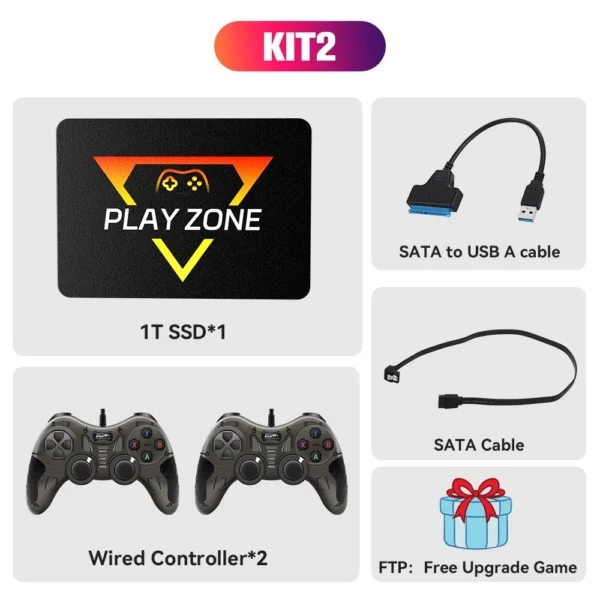tragbare retro-gaming-ssd mit über 80 emulatoren für ps5/ps4/ps3/ps2/xbox one/switch/wii/dc 16191 spiele launchbox＆retrobat＆playnite für pc