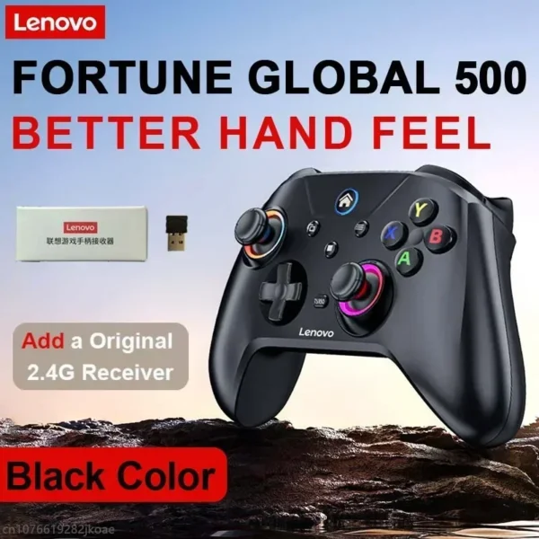 Manette de jeu sans fil Lenovo S02 pour Nintendo Switch, PC, Android TV et iOS, avec joysticks à six axes et double vibration
