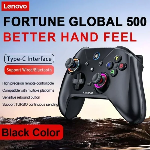 lenovo s02 drahtloser gamepad kontroller für nintendo switch, pc, android tv, ios  inkl. sechs achsen joysticks und dual vibration