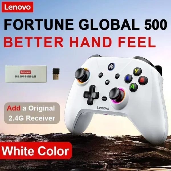 Manette de jeu sans fil Lenovo S02 pour Nintendo Switch, PC, Android TV et iOS, avec joysticks à six axes et double vibration