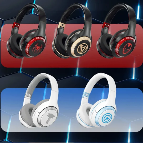 Marvel Spider Man Bluetooth Eagles Over Ear Gaming Headset - Faltbare Drahtlose Kopfhörer mit excellenter Geräuschunterdrückung